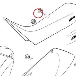HOUSSE DE SELLE NOIRE 03 KTM — 59007040350