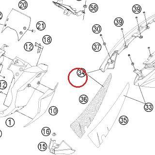 REAR END TOP PART R/S BLACK 05 KTM — 6100804200030A