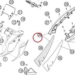 REAR END TOP PART R/S BLACK 07 KTM — 6100804200046A