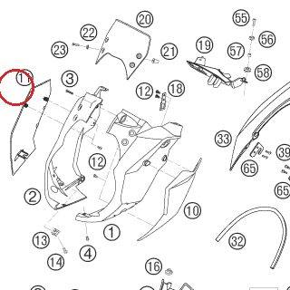 MASK SPOILER R/S BLACK MATT 07 KTM — 6110800400033A