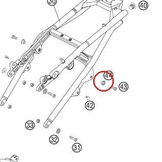 SPACER BUSH REAR-TOP-PART L 10 KTM — 61108128000