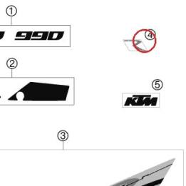 STICKER MASK SPOILER R 07 KTM — 61108197000