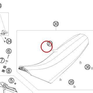 SEAT COVER LOW BL/OR 08 KTM — 7500704008004