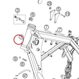 CADRE EXC-F EU7AUS ''DJ07'' KTM — 7700300110030