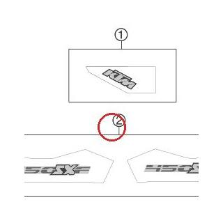 DECAL REARPART 450 SX-F 11 KTM — 77308098700
