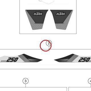STICKER REARPART 250 SX-F 2015 KTM — 77708098700