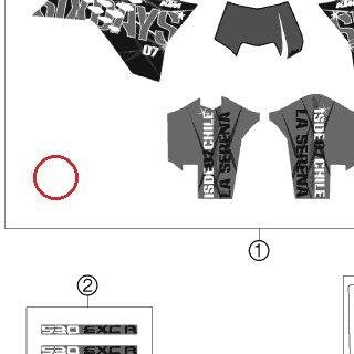 DISPLACEME.STI.530 EXC-R SD 08 KTM — 78008091700