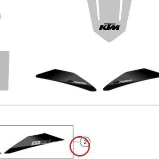 DISPL. STICKER 250EXC-F SD 14 KTM — 78108096300