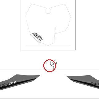 DECAL REAR PART 450 SX-F 2014 KTM — 78908198100