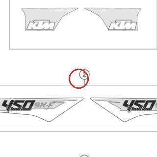 DECAL REAR PART 450 SX-F 16 KTM — 79408098100