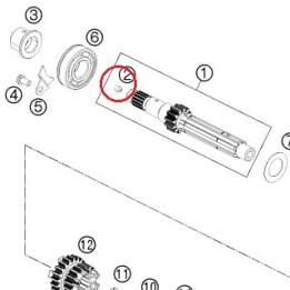 JET MAIN SHAFT KTM — 90133001001