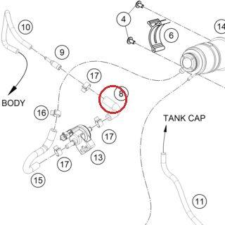TUBE PURGE VALVE TO CONNECTOR KTM — 90207016002