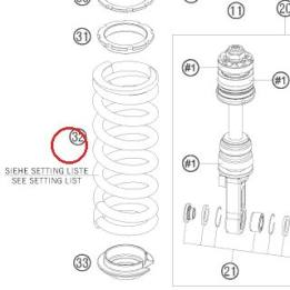 SPRING 220MM 90N/MM (61) KTM — 91110014S