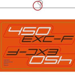 Displacement label set EXC-F 4 KTM — A49008078206