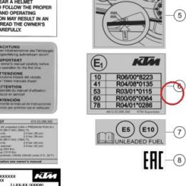 Sticker ECE KTM — A61203095200