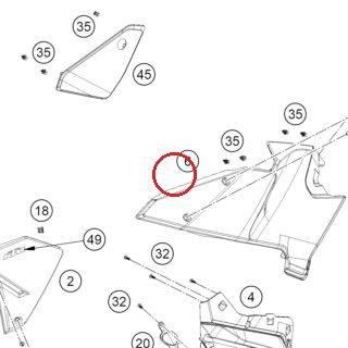 Fuel tank spoiler upper part l KTM — A62608050010EBA