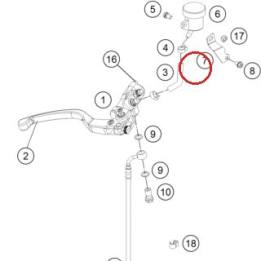 SUPPORT F. BRAKE FLUID RESERV KTM — B3313070001