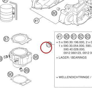 CARTER MOTEUR CPL. 540 SXS 04 KTM — SXS04530006