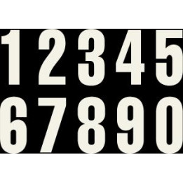 Numéros de course — Number 4 3Pieces White 5'' KTM — 322104